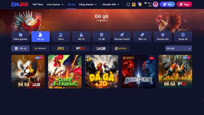 Đặt cược đá gà trực tiếp tại DA88 từ các bồ gà uy tín