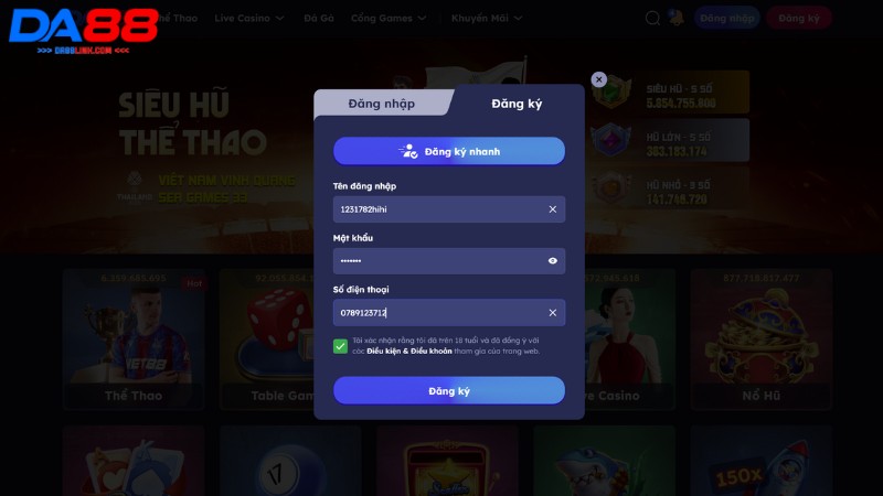 Hướng dẫn đăng ký DA88 dễ dàng với các bước chi tiết nhất
