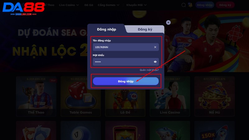 Hướng dẫn quy trình đăng nhập DA88 chi tiết cho người chơi mới