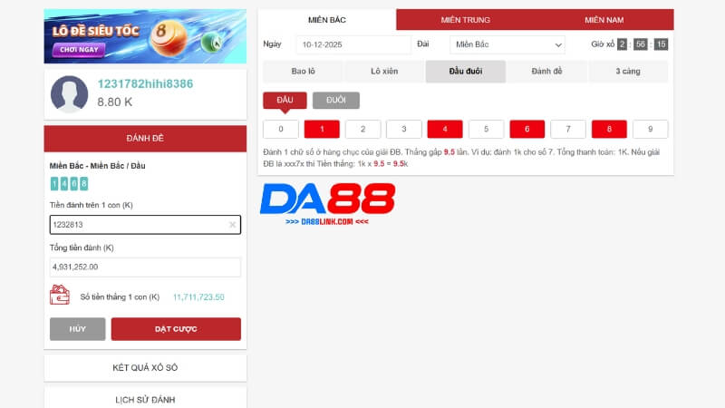 Hướng dẫn chơi lô đề truyền thống DA88 chi tiết cho người chơi mới