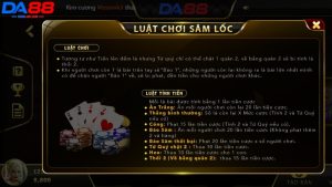 Quy tắc chơi game bài Sâm Lốc DA88 chi tiết cho người chơi mới